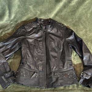 Harley Davidson Women’s Black Studded Leather Jacket